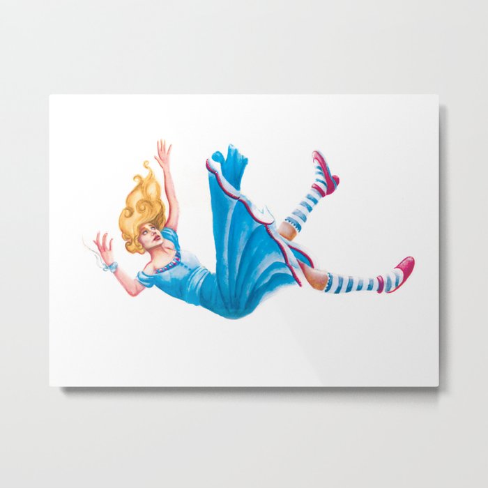 Alice falling down  Metal Print