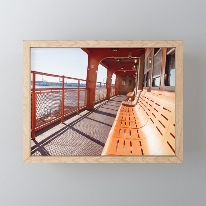 Morning Ferry Framed Mini Art Print