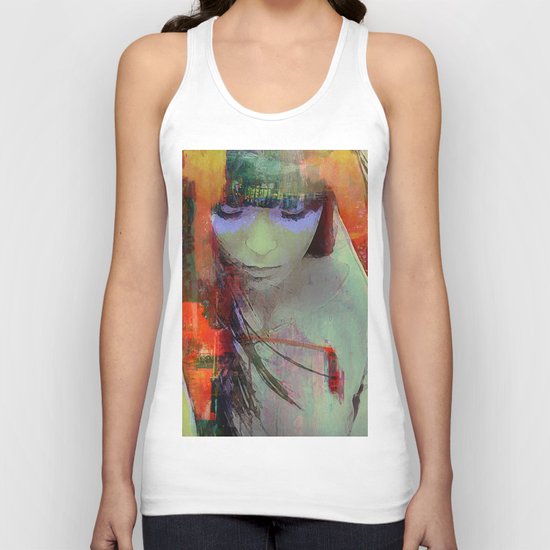 Touch right in the heart by your love Unisex Tank Top