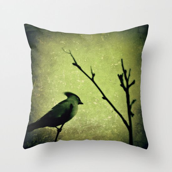 Waxwing Throw Pillow