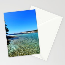 Beach in Paklinski Islands, Croatia Stationery Card