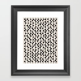 Triangles / Black & White Pattern Framed Art Print