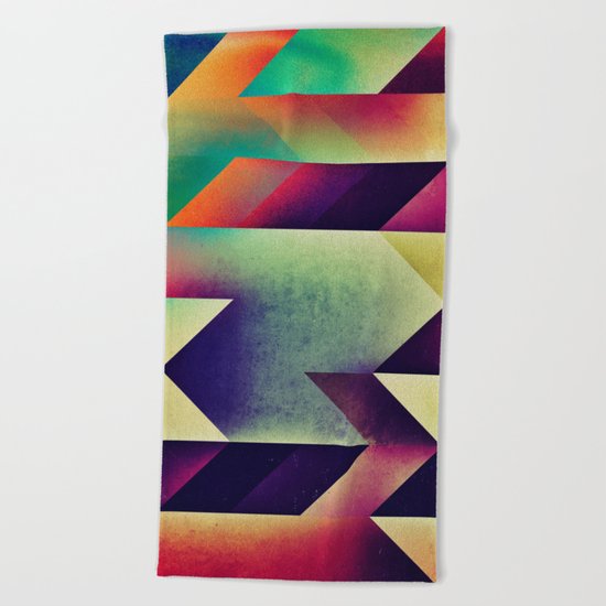 fyntysy dye Beach Towel