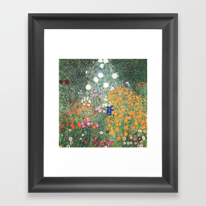 Gustav Klimt Flower Garden Framed Art Print