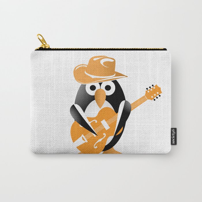 Funny penguin with guitar Carry-All Pouch