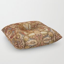 Aubusson Antique French Floral Rug Print Floor Pillow