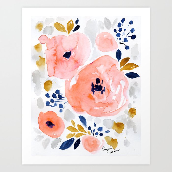 Genevieve Floral Art Print