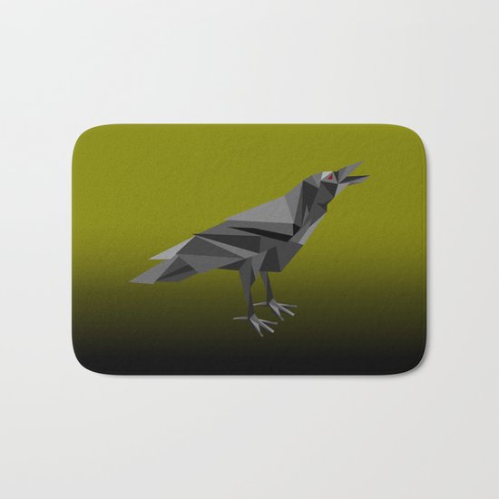 Raven Geometric Grey Triangles Bath Mat