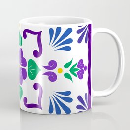 Purple 1, Framed Talavera Flower Coffee Mug