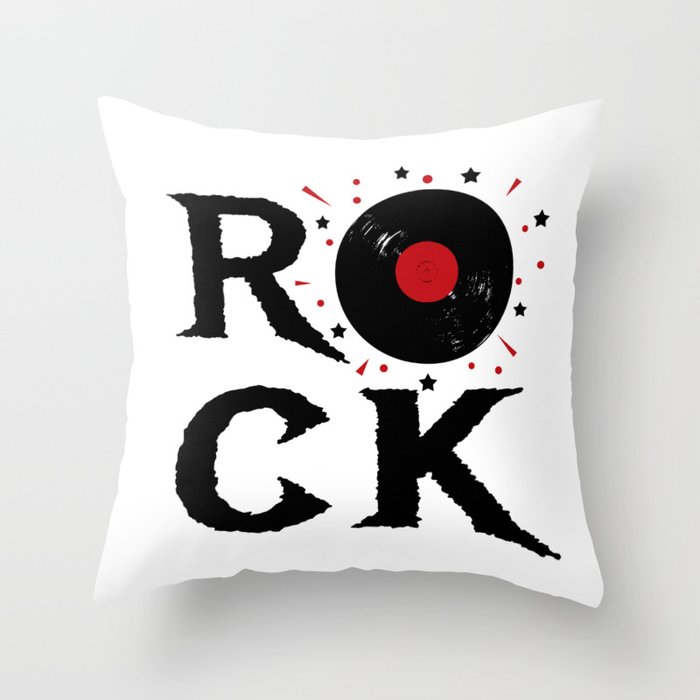 Rock illustration Throw Pillow