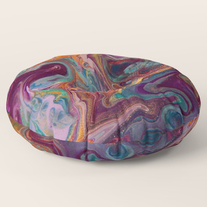 Gypsy Dance - Abstract Acrylic Art By Fluid Nature Floor Pillow