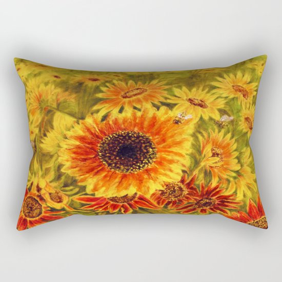 SUNFLOWERS Rectangular Pillow
