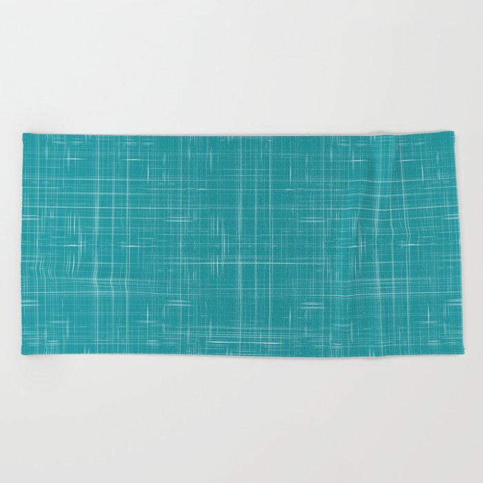 Modern Farmhouse Distressed Turquoise Blue And White Beach Towel