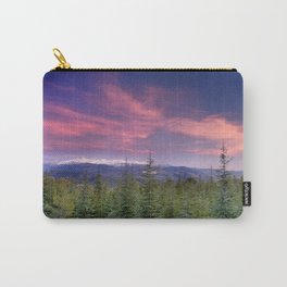 Spring sunset at the mountains Carry-All Pouch | Landscape, Photo, Nature 
