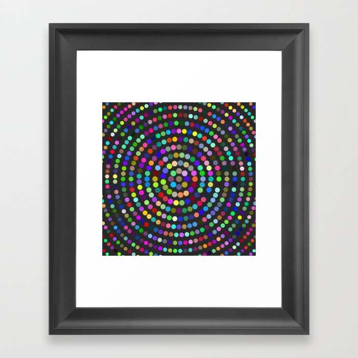 No.25 Colorful Circle Dots Framed Art Print