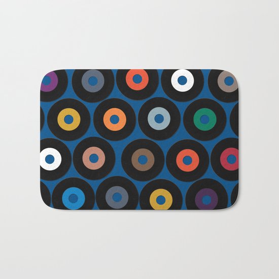 VINYL blue Bath Mat