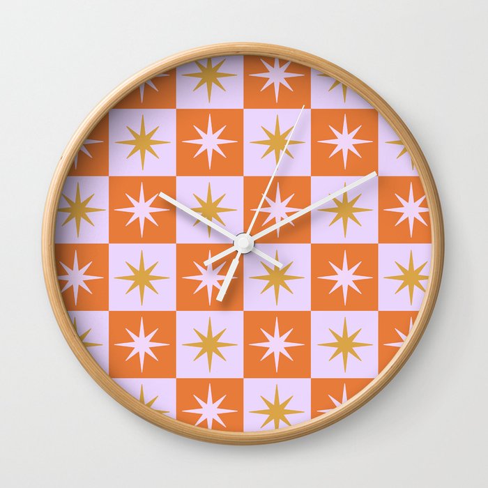 Star Check - Ginger Wall Clock