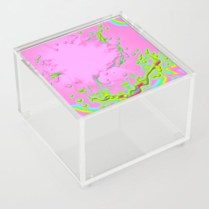 Pink and Neon Shapes Acrylic Box