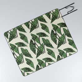 begonia maculata interior plant Picnic Blanket | Boho, Green, Home, Botanical, Curated, Pot, Floral, Plant, Digital, Painting 