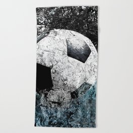 Modern soccer version 1 Beach Towel