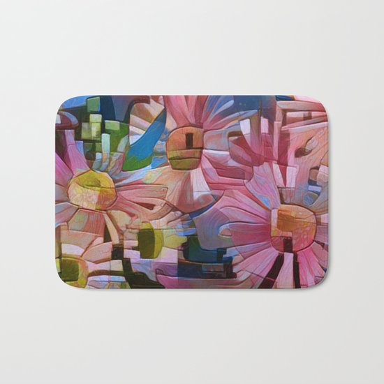 A Daisy Abstract Bath Mat