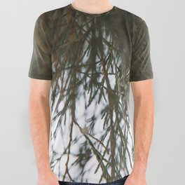 Pine Tree Close up - Nature's Beauty Captured - Dark Green botanical photograph All Over Graphic Tee