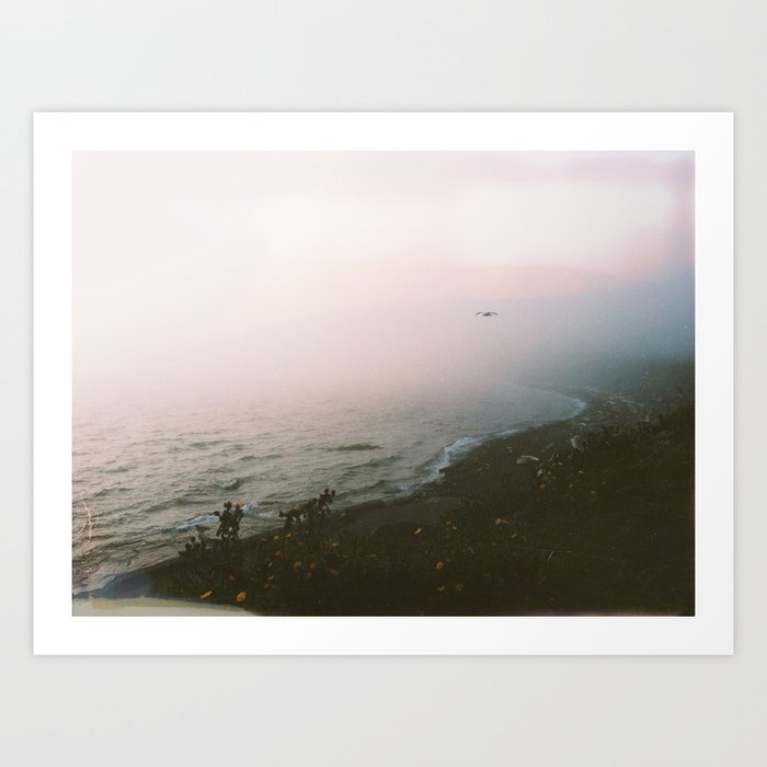 misty coast Art Print