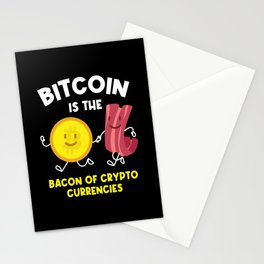 Bitcoin Is The Bacon Cryptocurrency Btc Stationery Card