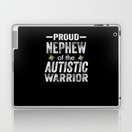 Autism Awareness Puzzles Proud Nephew Autistic Warrior Laptop Skin