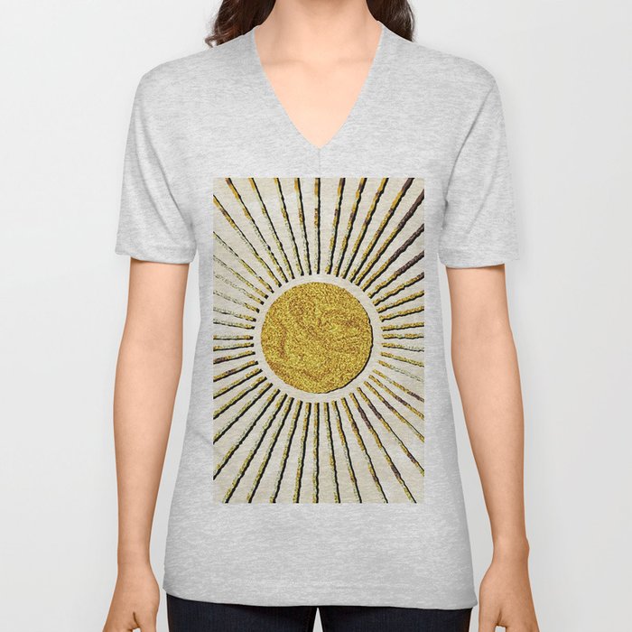 Here Comes The Sun  V Neck T Shirt