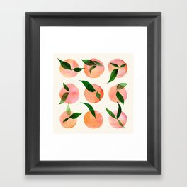 Abstract Watercolor Fruit Shapes Framed Art Print