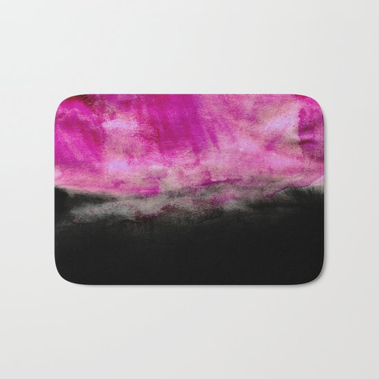 Magenta & Black Bath Mat