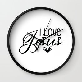 I Love Jesus Wall Clock