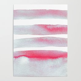 Minimalist Watercolor Pink and Blue Poster