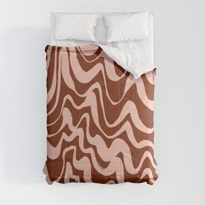 Ups and Downs - Brown & Peach Comforter