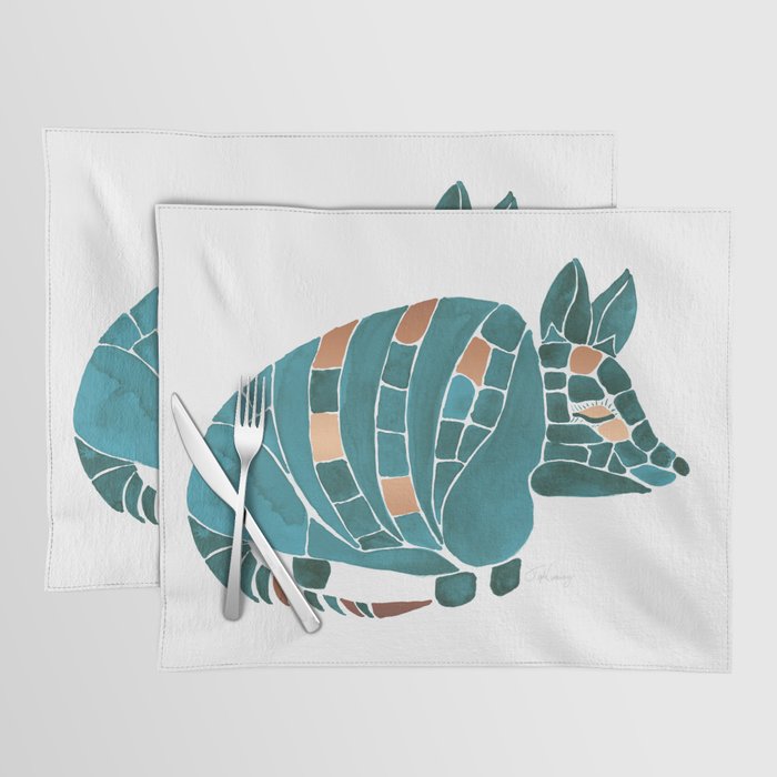 Armadillo - Turquoise and Copper Placemat