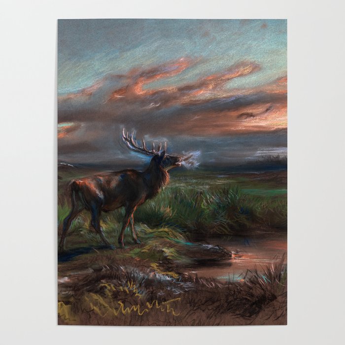 The Call of the Stag, 1890 by Rosa Bonheur Poster