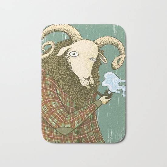 smoke a pipe Bath Mat
