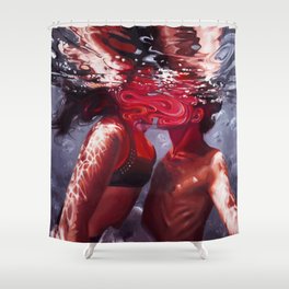 Sonar loops Shower Curtain