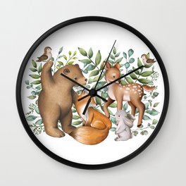 Forest Fable Wall Clock