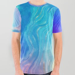 Holographic Marble Dream IV All Over Graphic Tee