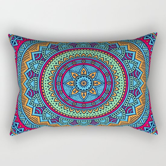 Hippie mandala 52 Rectangular Pillow