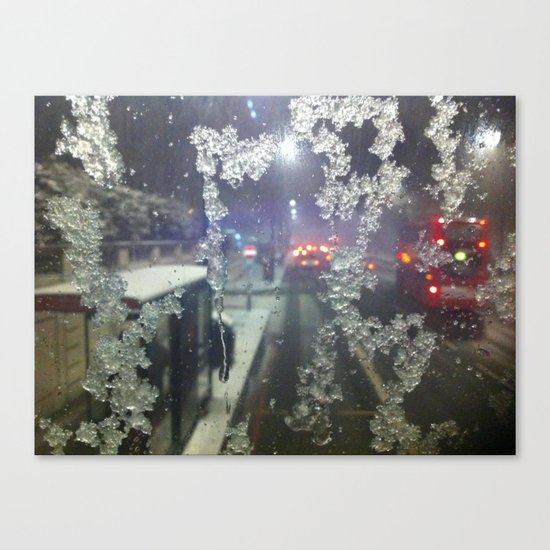 Snow in London Canvas Print