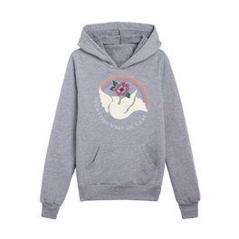 dove of positive vibes Kids Pullover Hoodies