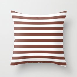 Stripes (Maroon & White Pattern) Throw Pillow