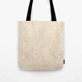 Shabby Champagne Damask Pattern Tote Bag