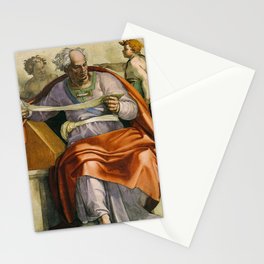 Michelangelo The Prophet Joel, Sistine Chapel  Stationery Card