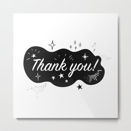 A sparkling Thank You Metal Print | Thankyou, Merci, Stardust, Digital, Thank, Sparkling, Vector, Ink, Graphicdesign, Other 