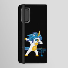 Rainbow Unicorn Jew Menorah Happy Hanukkah Android Wallet Case