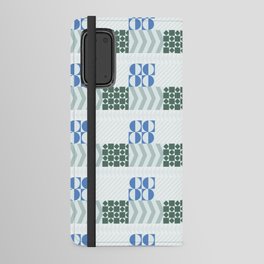 Dancing with Mondrian in Green Aqua Android Wallet Case